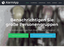 Tablet Screenshot of alarmapp.org